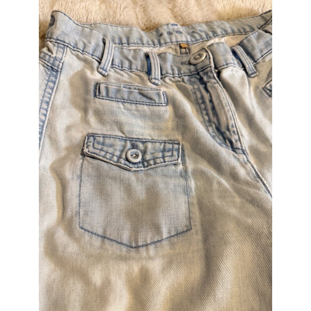 Sandro Wide Leg Jeans P3316-E Light Blue Denim Retro Jeans Size 40/L - Picture 2 of 9
